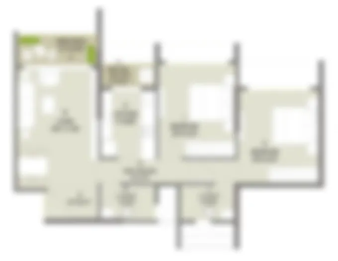 Hiranandani Bluecrest Gorai Borivali West 3 BHK Layout